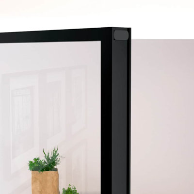 vidaXL Interior Door Black 30"x79.3" Tempered Glass&Aluminum Slim