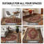 Tapis oriental bourgogne / moutarde / noir Shiflett-97673315