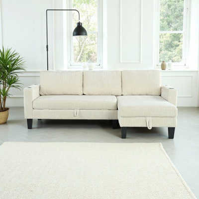 Canapé moderne à 3 places avec coussins amovibles, design Mid-Century et tissu durable