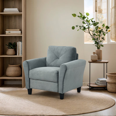 Velours gris raffiné avec compartiment de rangement amovible pour les petits espaces dans le bureau et la chambre à coucher - Coussins épais, éponge de haute qualité, pièces luxueuses, rembourrage de salon