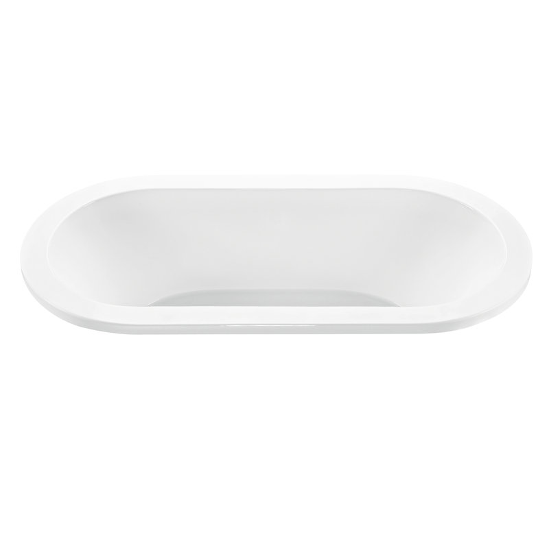 MTI Solutions New Yorker 2 Soaking Acrylic Bathtub, White, Undermount, 21.25" H x 71.875" W x 32" D