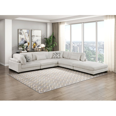 Canapé modulaire avec repose-pieds 5 pièces Connell