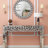 Yolanta 47.24" Glass Console Table With Crystal Frame for Behind Sofa Couch Entryway Mirrored Home Decor