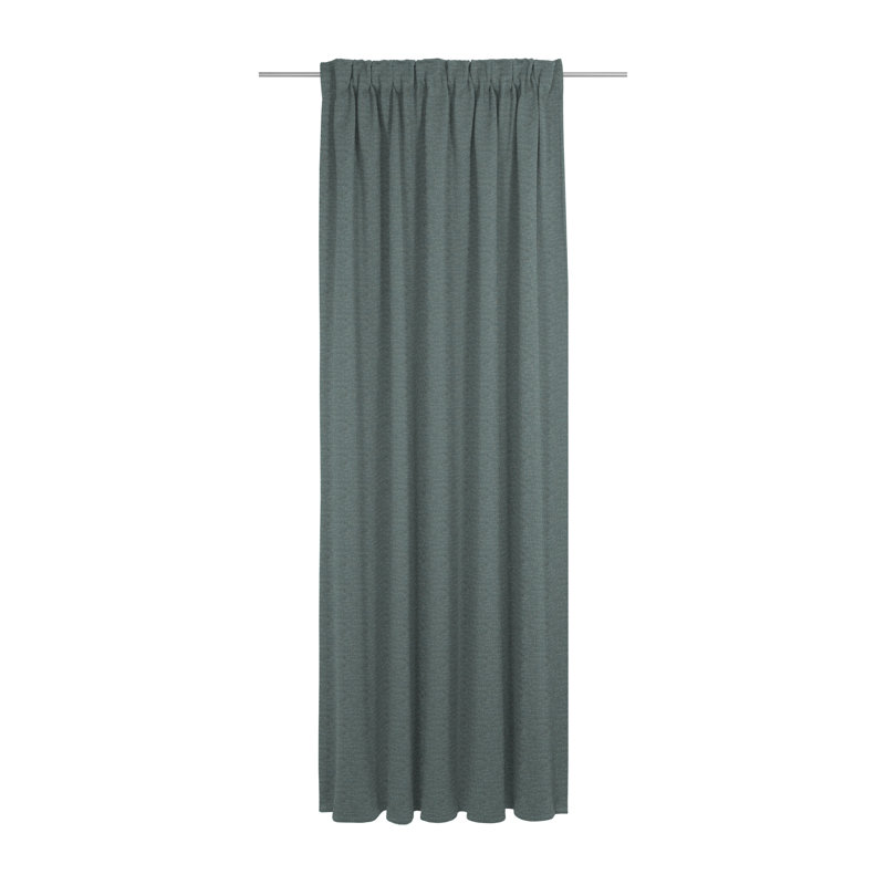 Torbole Polyester Blend Room Darkening Curtain Single Panel, 132cm wide x 295cm high, Petrol