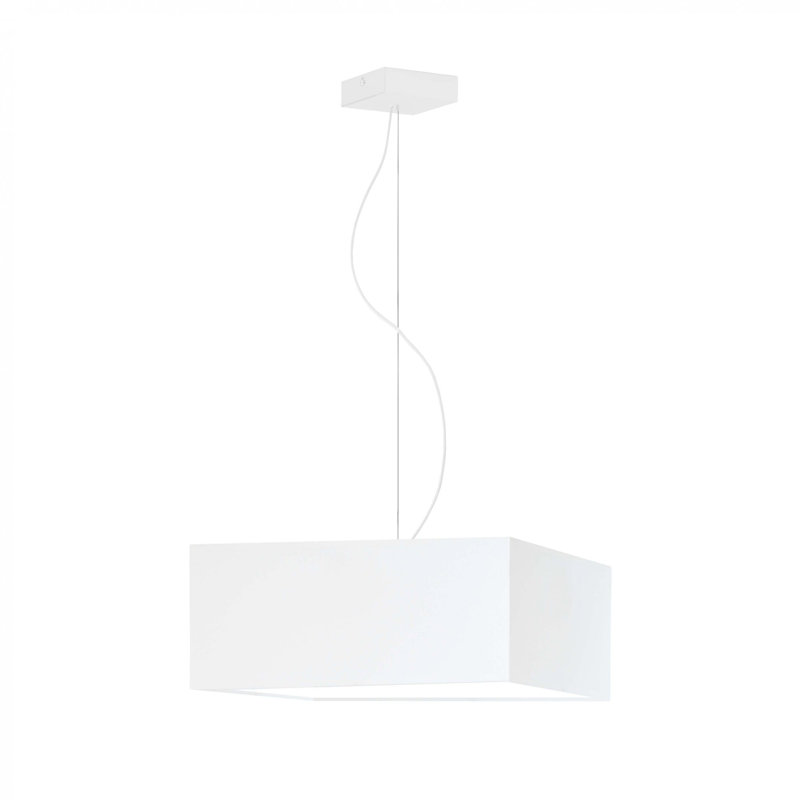 Debarata 1 - Light Square/Rectangle Pendant, White, White