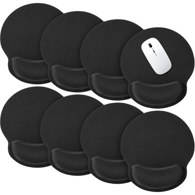 8-Pack Ergonomic Mouse Pad With Wrist Rest Support, Mouse Pad, Comfortable Computer Mouse Pad, Pure Black