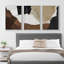 "Brun clair, blocs, style Mid-Century abstrait, formes, art, décor, salon chic", 3 pièces-100780903-100780901