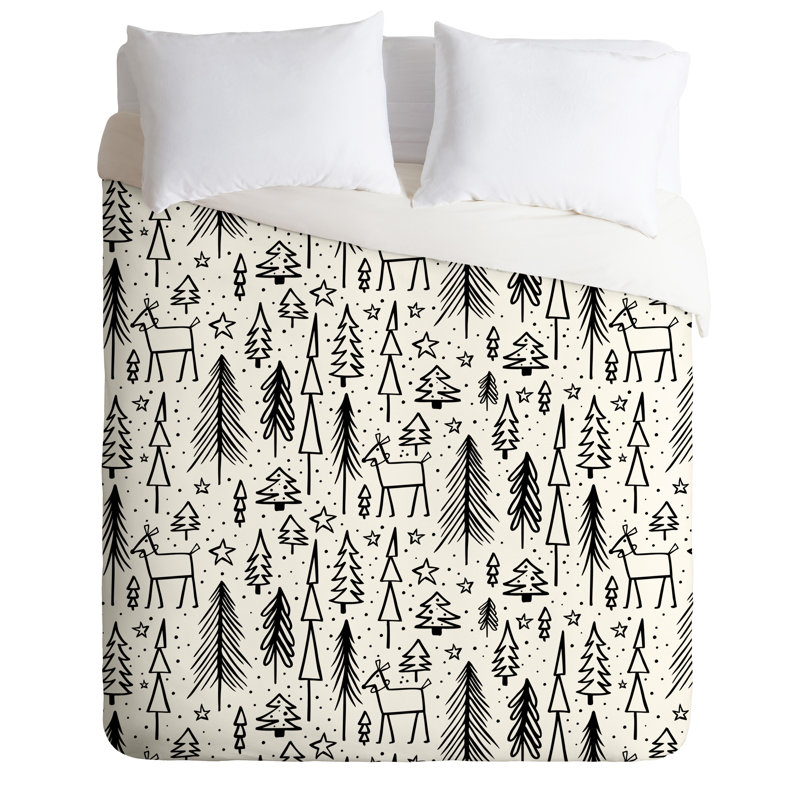 Modern & Contemporary Polyester Duvet Cover, Twin Duvet Cover + 1 Standard Sham