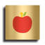 «Red Apple» par Ann Kelle, art mural en métal doré, 36 po x 36 po-1955916251