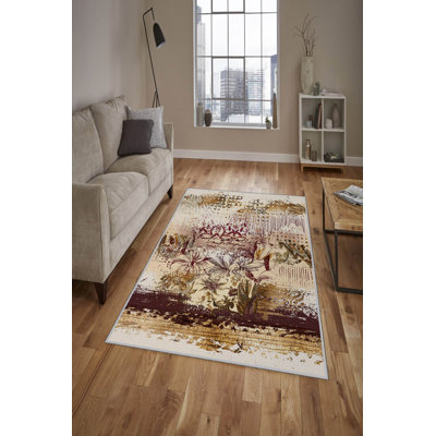 Non-Slip Hall Carpet, 3.3 x 9.8 ft, 100% Polyester, 0.4 in Pile Height, Antibacterial & Machine Washable | 3D Digital Print, Durable Woven Design, Perfect for Home & Office, Easy Care & Maintenance
