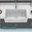 Kitchen Sink With Stainless Steel Drain Assembly, Apron-Front Single Bowl Sink For Kitchen
