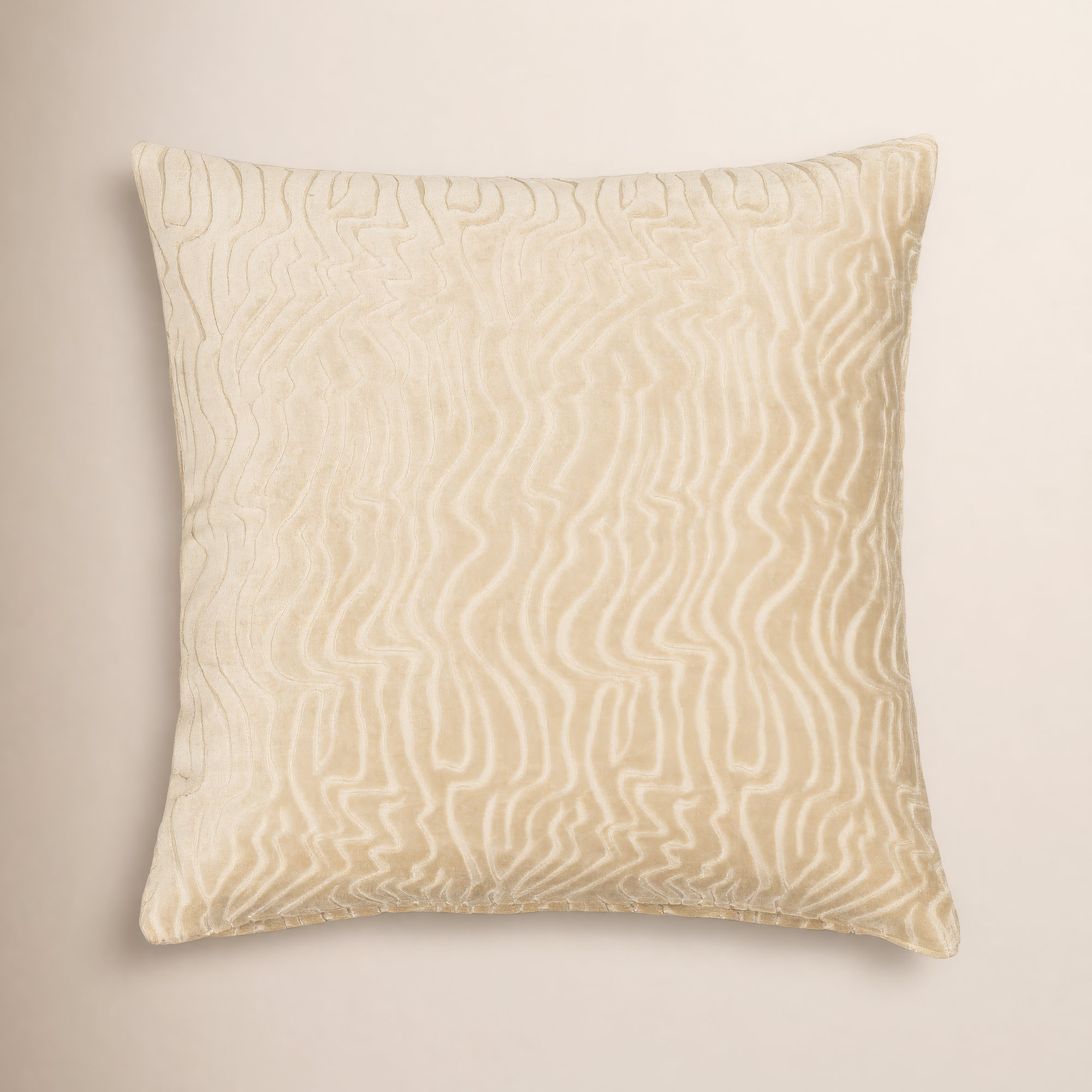 Prudence Cream 20" x 20" Throw Pillow, Brown, Square 20", Feather