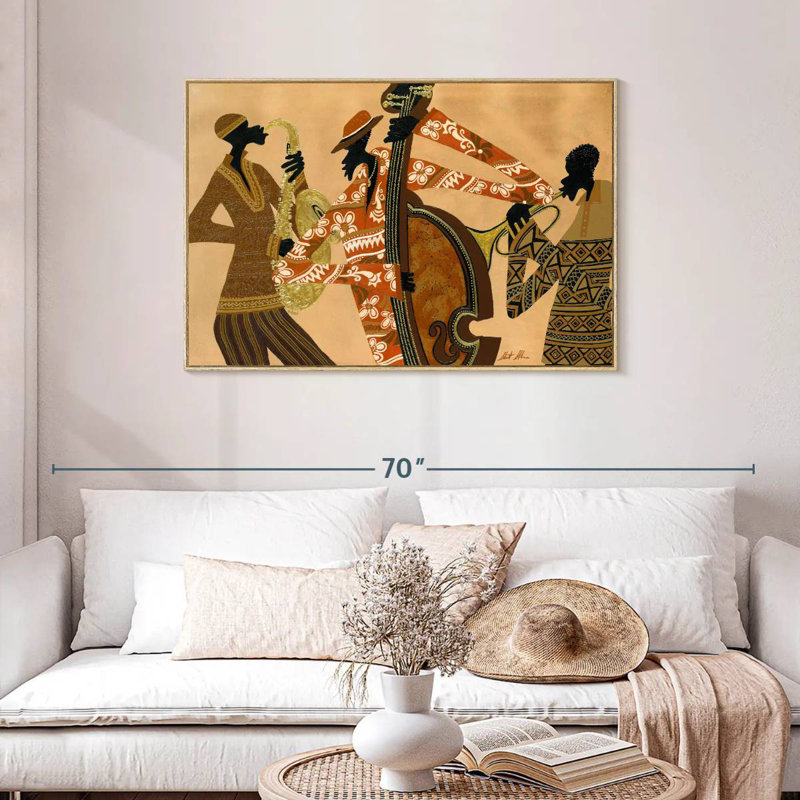 All That Jazz, Cadre flottant en bois naturel, 43 po x 29 po