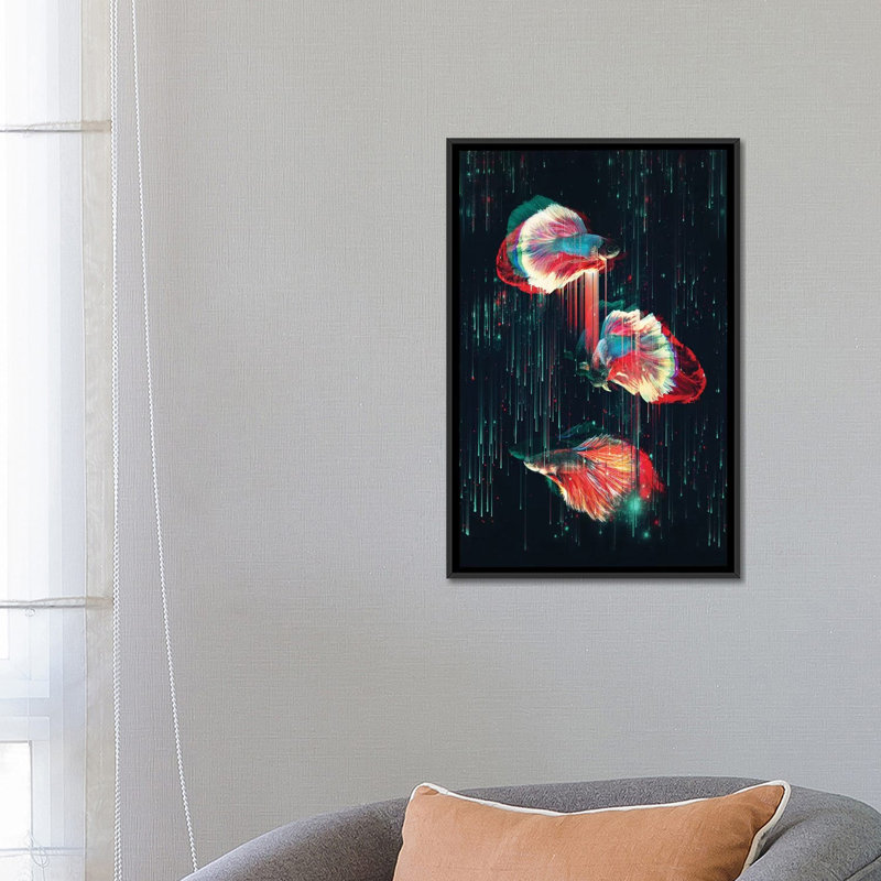 «De Profond» par Emanuela Carratoni, impression sur toile tendue, H 26 po x l 18 po x P 1,5 po, Toile avec cadre noir