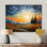 «The Swaying Cypress Pointillism III - Vangogh», impression métallique traditionnelle