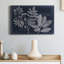 «Foliage On Navy V», reproduction sur toile tendue-1568004592