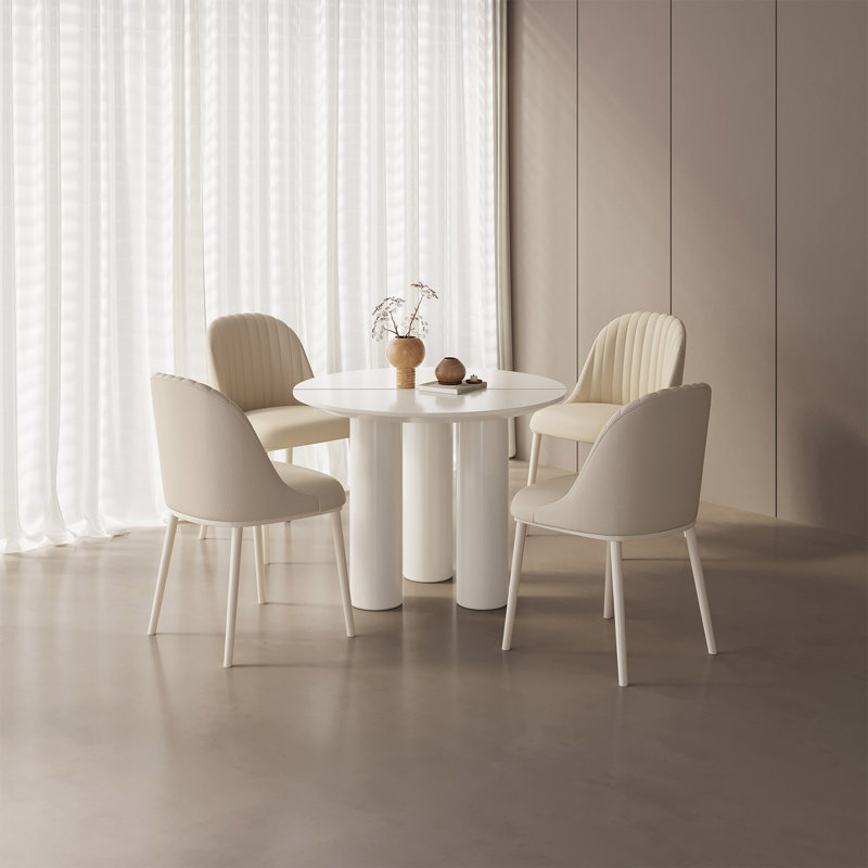 Ensemble de table de salle à manger 39,37 po Modern, H 29,72 po x L 39,37 po x l 39,37 po, 5 pièces: table, 4 chaises