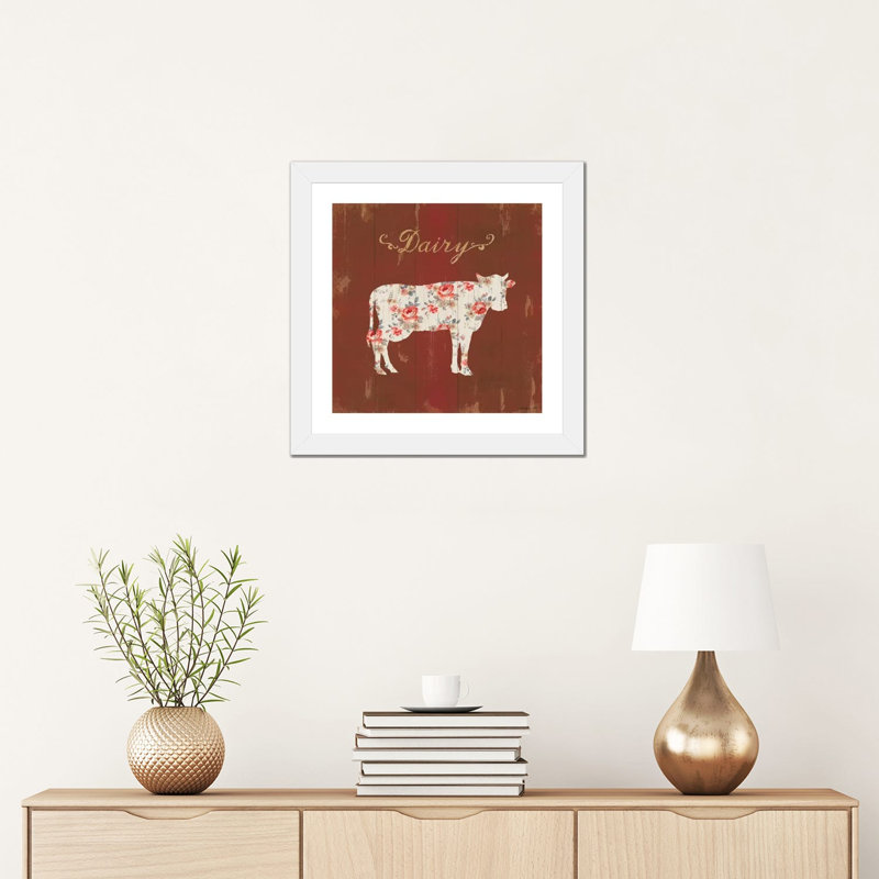 «Farm Patchwork IX» par Danhui Nai - impression d'art graphique, H 16 po x l 16 po x P 1 po, Papier encadré blanc, Blanc