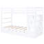 Lit simple superposé simple avec lit gigogne - idéal pour les chambres familiales avec rangement blanc pour créer une chambre à coucher élégante-130155450