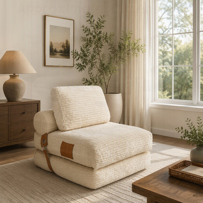 Canapé-lit pliant confortable, fauteuil convertible pour salon et chambre, design multifonctionnel et peu encombrant