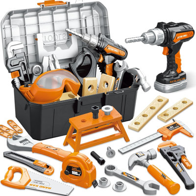 Coffret d'outils pour enfants (44 pièces), jouets de construction pour tout-petits, cadeau de Noël ou d'anniversaire pour les enfants de 1 à 3 ans, de 3 à 5 ans et de 5 à 8 ans.