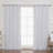 Fortuna Brockham Solid Tulle Overlay Room Darkening Grommet Curtain Panels-1636279538-1636324682