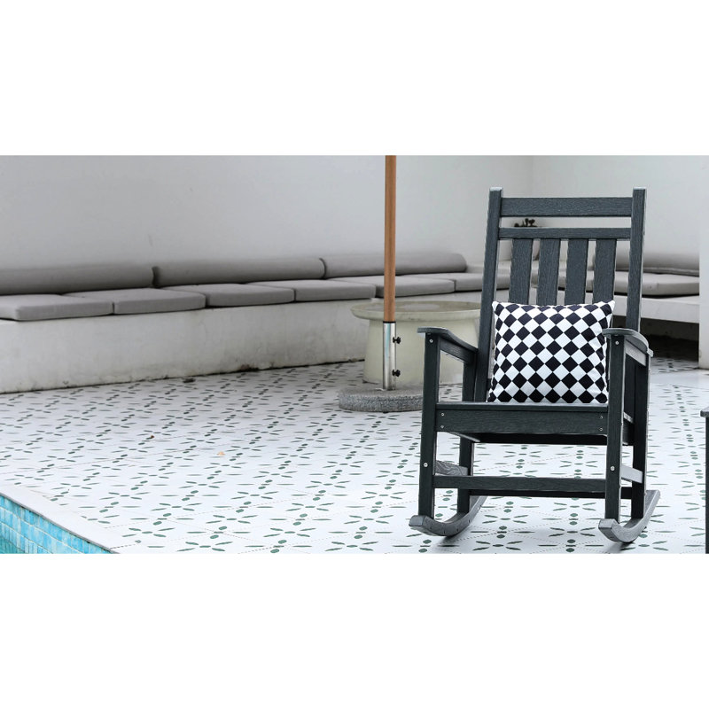 Grey Outdoor Rocking Chair - Ergonomic . Widened And Comfort Seating. 32.5"D X 25.9"W 41.7"H. 380 Pounds Capacity. Partial Installation In 30 Mins. Construction Comfortable Seat. Materials