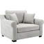 Fauteuil gris avec rembourrage en chenille - Revêtement surdimensionné et design élégant