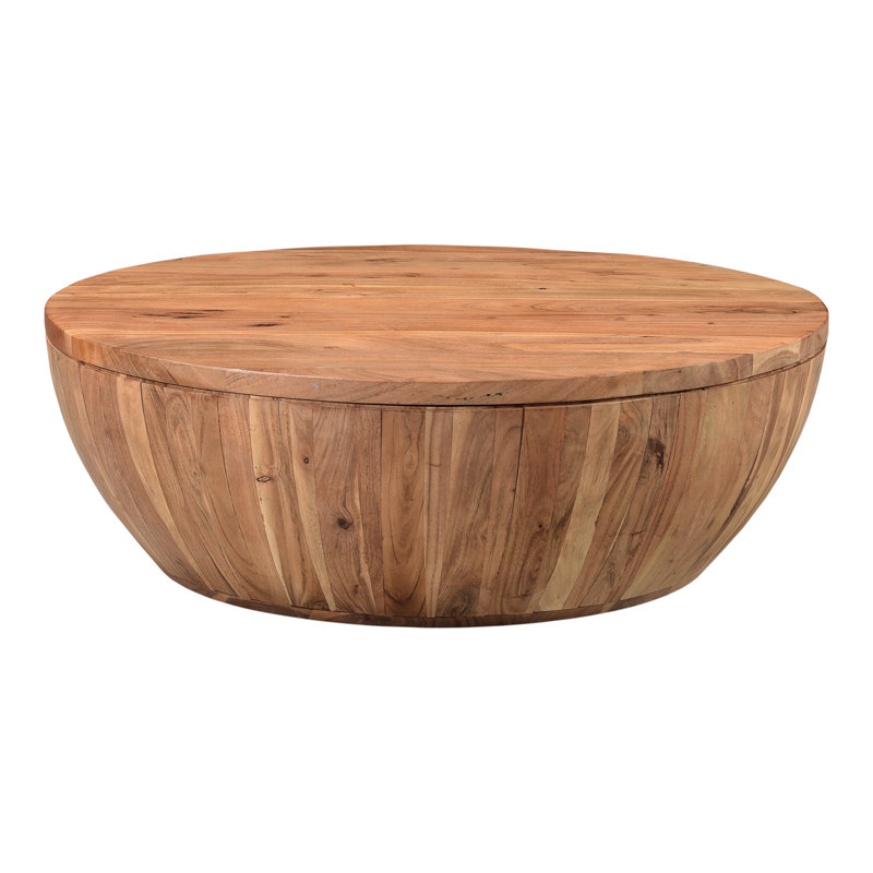 Table basse avec rangement en bois massif Buchanan