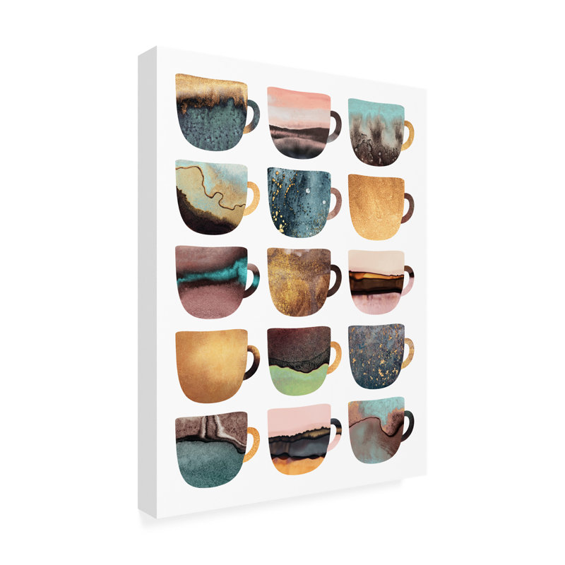 Tasses à café terreuses modernes et contemporaines, H 32 po x l 24 po x P 2 po