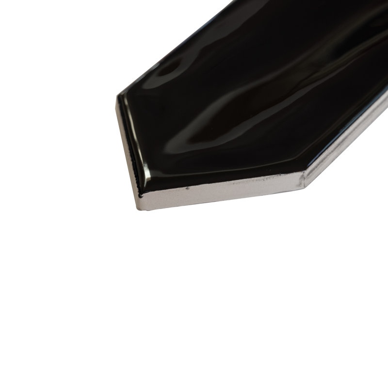 Carrelage mural brillant 3 "x 12" Arte, Noir