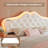 Princess Style Velvet Upholstered Scalloped Platform Bed-2036231805-2024874714