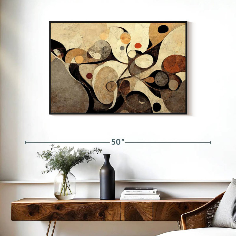 Tourbillons de tons terreux abstraits Avery, H 25 po x l 37 po