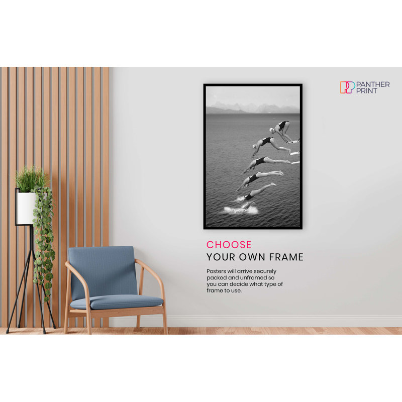 Woman Diver Artistic - No Frame Print, 31cm H x 20cm W