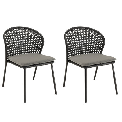 Maday Patio Dining Side Chair with Cushion