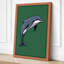 Leaping Dolphin Modern - Wrapped Canvas-1565132553-1565132561
