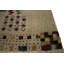 Tapis géométrique géométrique rose / vert / rouge en laine 5 pi 6 po x 7 pi 10 po