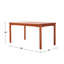 Table de salle à manger d'extérieur Ceri avec trou pour parasol, plateau de 59 pouces, brun rougeâtre-124811922