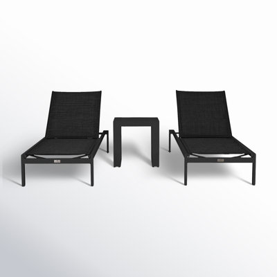 Evelyne 77" Long Reclining Chaise with Table