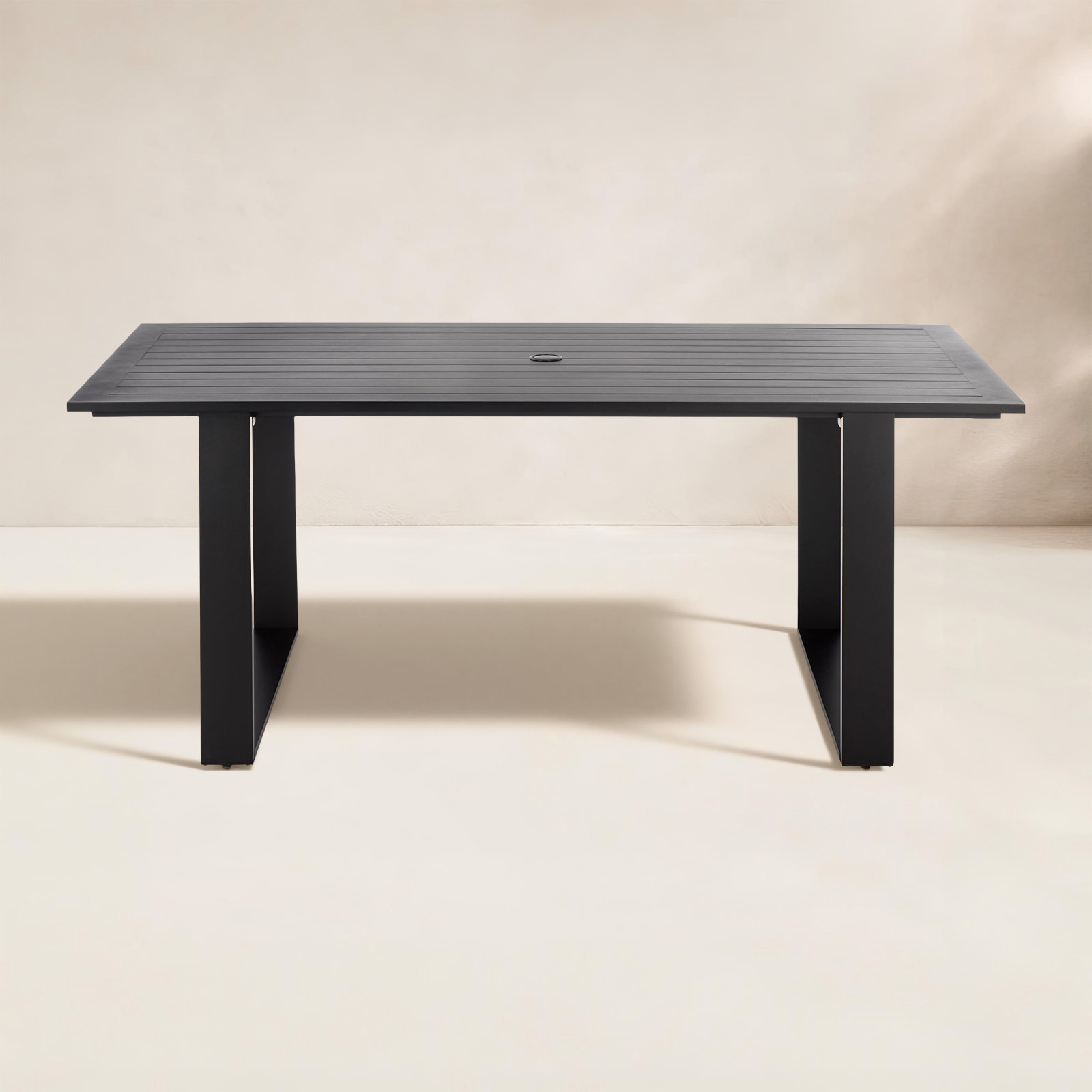 Dwyer 34.2 " Patio Dining Table, Black