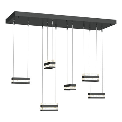 Stacks 6-Light LED Pendant - Clear Glass