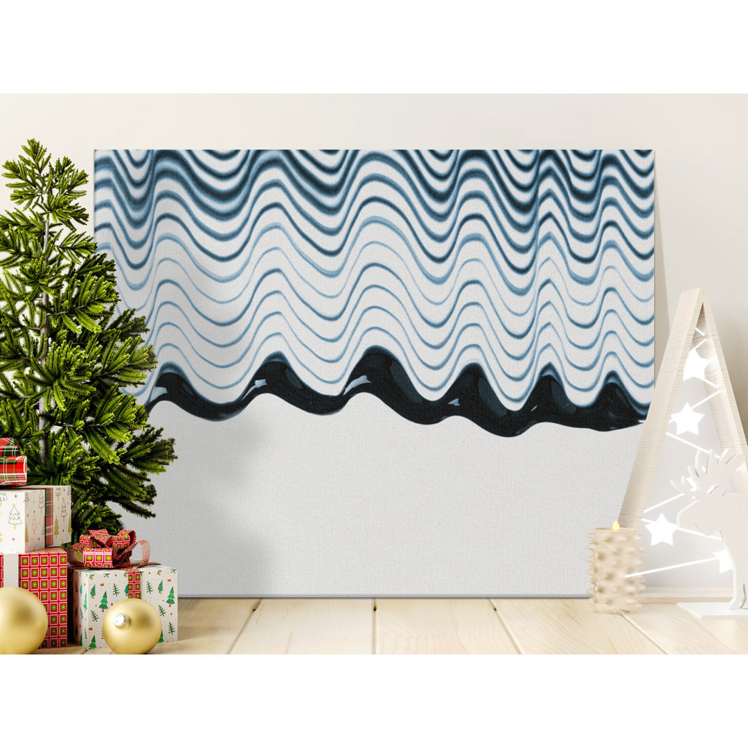 Abstract Wave Canvas Wall Art, Blue Wave Print, Gallery Wrapped Canvas, Modern Decor, Ready to Hang, Archival Quality