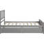 Lit plateforme simple avec compartiments de tiroirs gris - Fabrication de tiroirs en bois massif pour une chambre à coucher