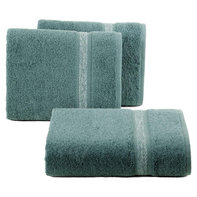 Jenie Midweight Jacquard Hand Towel, Mint