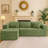 Boneless COMHOMA 105” Modular Sectional Sofa With Deep Seat,Cloud Upholstered L-Shape Couch Wide Arms Corduroy Fabric High-Density Foam Chaise Lounge For Living Room No Assembly Required-1428848629-1428848632