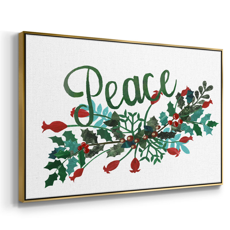 «Cut Wreath Christmas II», reproduction sur toile, H 27 po x l 41 po x P 2 po, Or