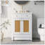 [Cabinet seulement] Meuble-lavabo blanc (lavabo non inclus)