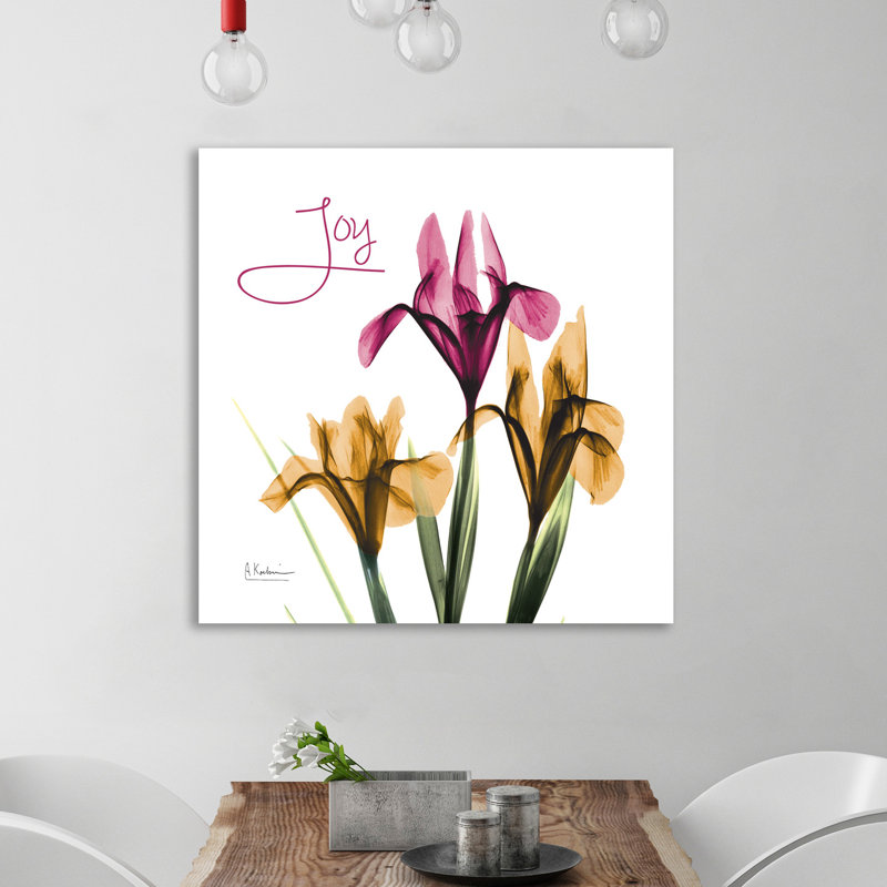 Pink Iris Joy - Wrapped Canvas Print, 122 cm H x 122 cm W