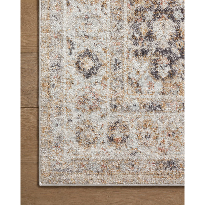 Monroe Oriental Machine Made Power Loomed Polypropylene Area Rug in Beige, Rectangle 7'10" x 10'