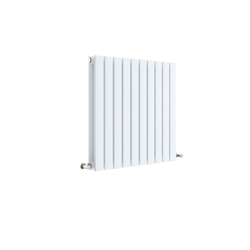 Sloane Vertical Designer Radiator, 60cm H x 58.6cm W x 7.2cm D, White